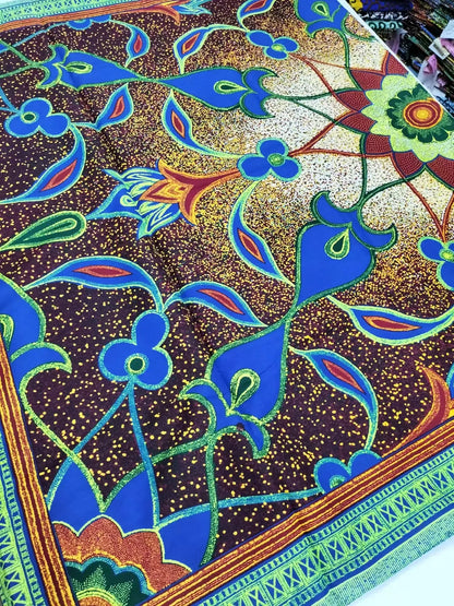 Dutch african Nigiar wax 100% Cotton Real Wax Pagne foVeritable Hollandais Dutch print High Quality fabric cloth 6yards