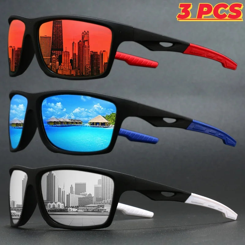 1/3PCS New Polarized Sunglasses for Men Outdoor Fashion Sports Fishing Cycling Eye Protection Sun Glasses Luxury Design Uv400