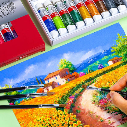 Winsor & Newton 12/18/24 Colors Oil Paints Set Professional Color Oil Paints 12ml Tube Graffiti Painting Pigments Art Supplies