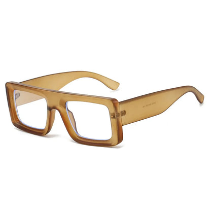 Anti Blue Light Square Thick Frames Reading Glasses Men Women Finished Presbyopic Eyewear Clear Len Prescription Optical Glasses