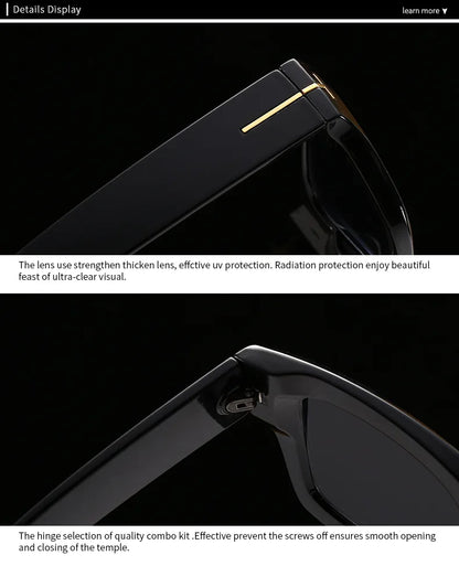 Tinted Thick Frame Myopia Sunglasses Men Women Prescription Nearsighted Glasses Full Frame Outdoor Shade Sunglasses -0.5 To -6.0
