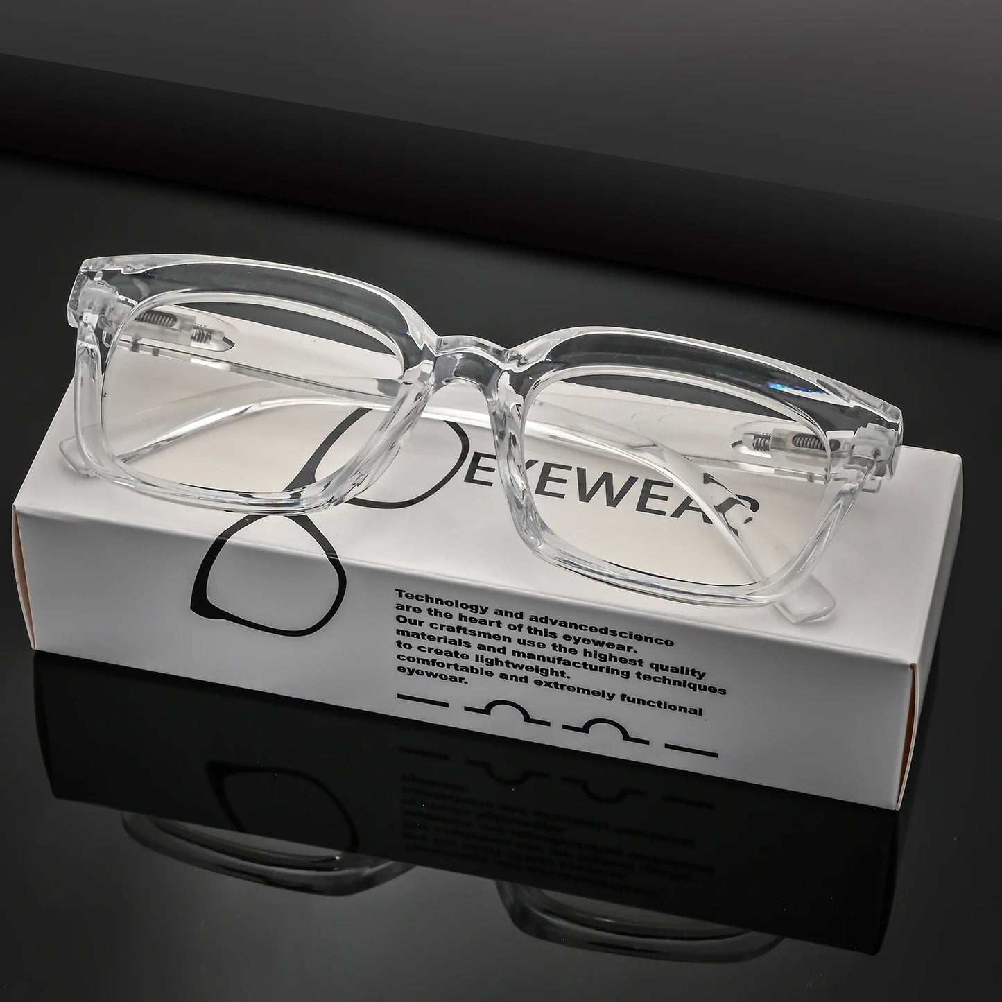 1pc Fashion Square Reading Glasses for Men Women Large Frame Presbyopia Eyeglasses High-definition Eyewear Paerde