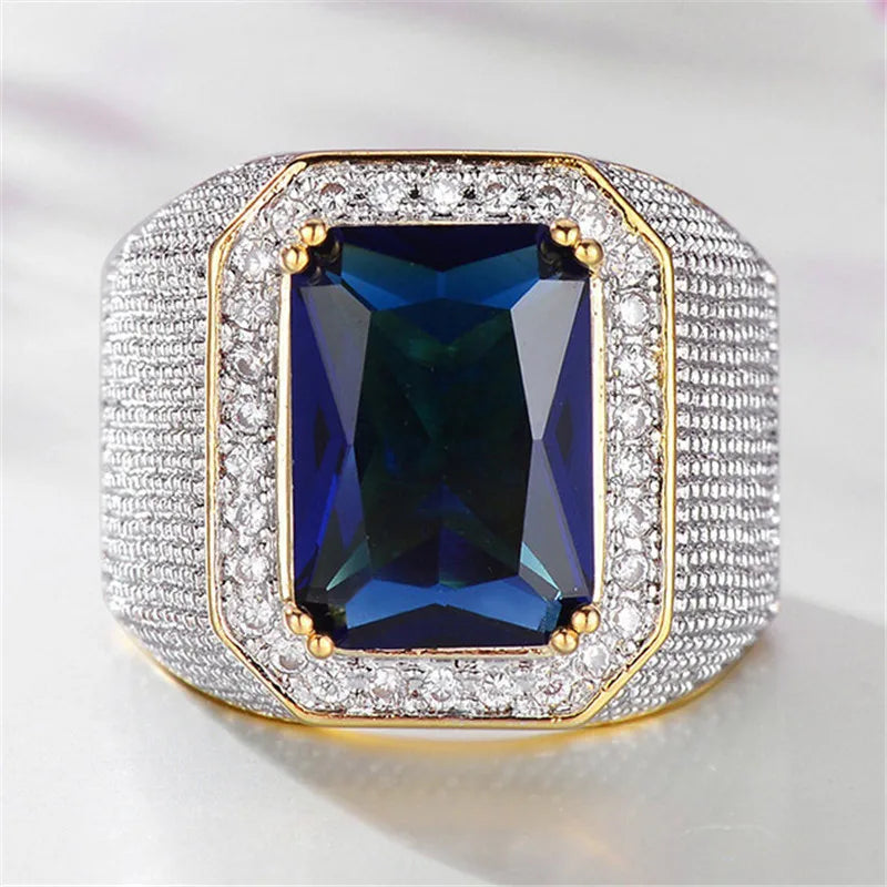925 Sterling Silver Cubic Zirconia Wedding Rings for Women Luxury Wide Ring Full Bling Iced Out Engagement Trendy Jewelry