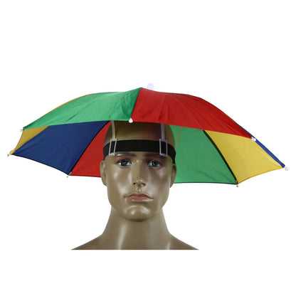 55cm Foldable Rain Umbrella Hat Army Green Outdoor Pesca Sun Shade Waterproof Camping Fishing Headwear Cap Beach Head Hats