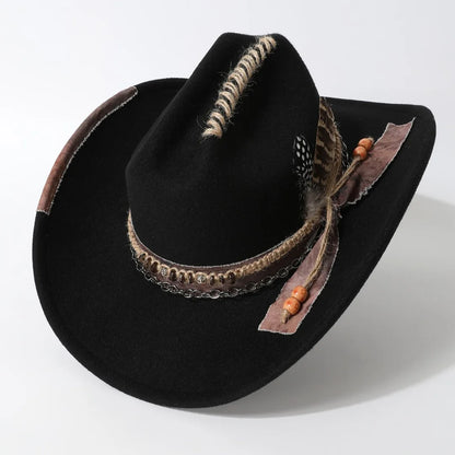 Handmade Fedora Hat suede Men's and Women's Hat feather vintage Fashion Jazz hat Top hats flat Panama sombrero mujer British hat