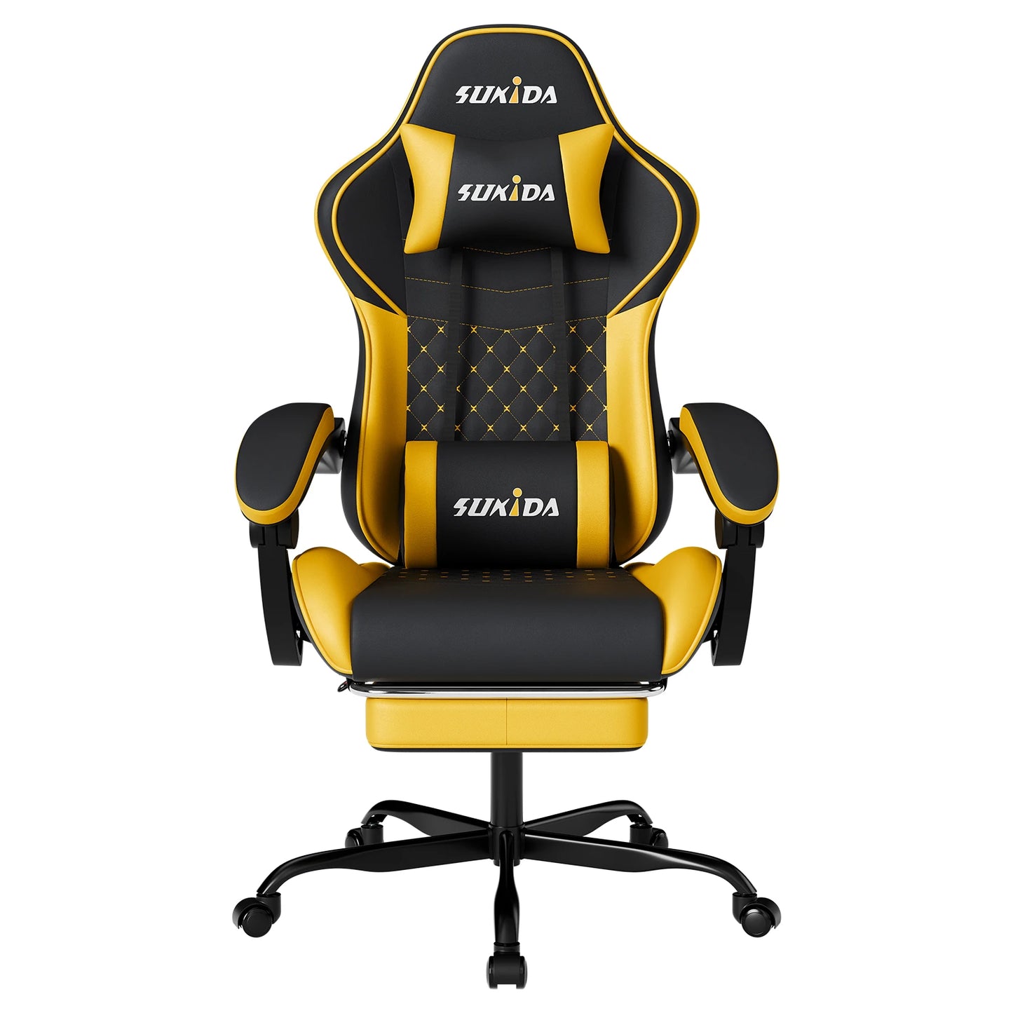 Ergonomic Gamer Chairs Computer Chair Gamer Chairs for Adults Massage Lumbar Support Swivel Height Adjustable Headrest Backrest
