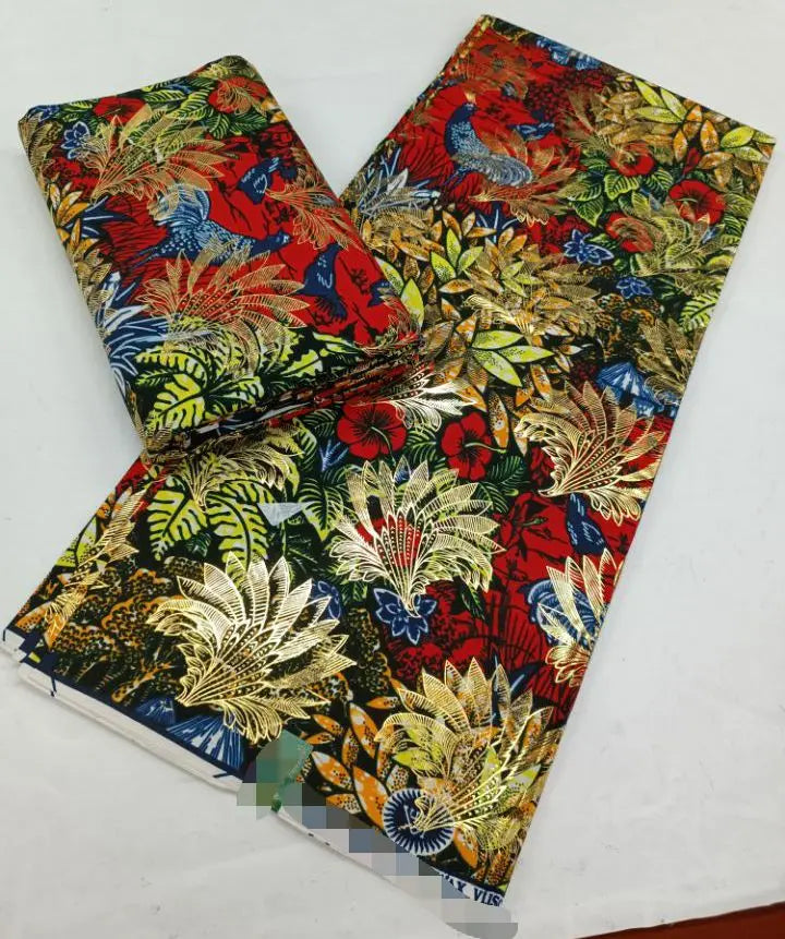 2022 New Hot Sale African Wax Fabric Cotton Material Nigerian Ankara Block Prints Batik Dutch High Quality Sewing Cloth