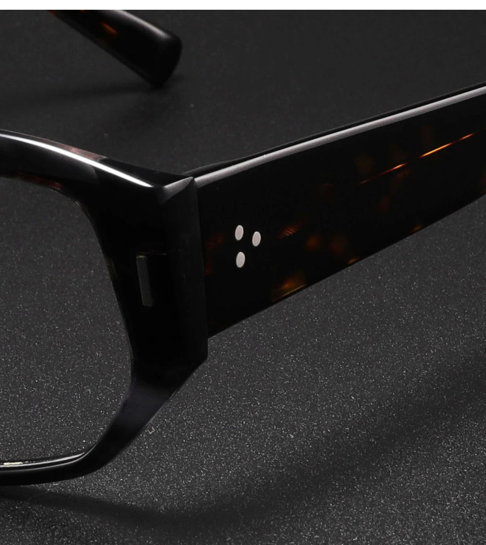Luxury Brand Designer Thick Acetate Oversized Frame for Men Women Trendy Optical Eyewear Stylish Shield For Men lentes de sol