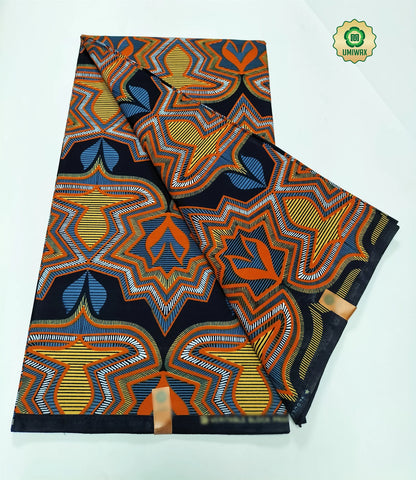 2025 Newest Ankara Real Wax Fabric Guaranteed Veritable African Wax Print Pagne Fabric 100% Cotton 6 Yards Ghana Style Dresses