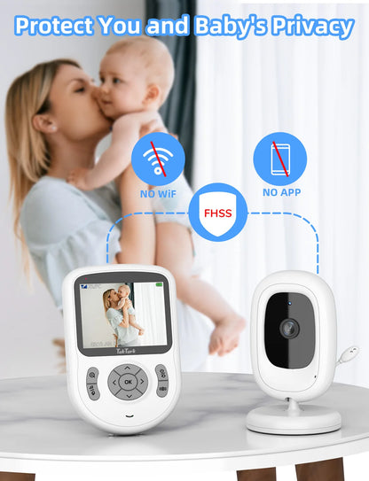 TakTark Video Baby Monitor 3.2 Inch / 2.8 Inch Wireless Security Camera Auto Night Vision Intercom Temperature Monitoring Nanny
