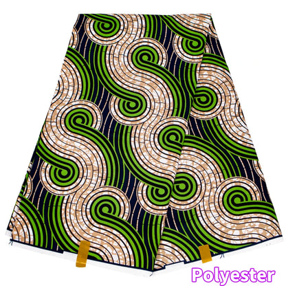 African Ankara Wax Fabric Patchwork Retro Style Double Prints Warp DIY Cloth Sewing Materials Africa Loincloth Polyester Tissu