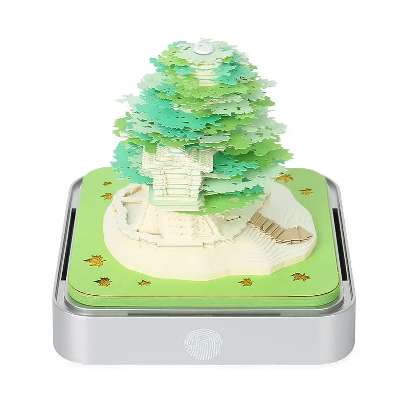 Love Castle 3D Memo Pad Paper Carving Art Calendar Fantasy Castle Notepad 3D Paper Card Decor New Year Valentine's Day Gift Box