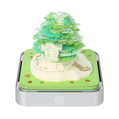 Love Castle 3D Memo Pad Paper Carving Art Calendar Fantasy Castle Notepad 3D Paper Card Decor New Year Valentine's Day Gift Box