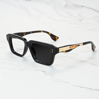 New Brand Design Square Alloy Frame Myopia Glasses Prescription Photochromic Anti Blue Light Women Shortsight Eyewear 0 to -6.00