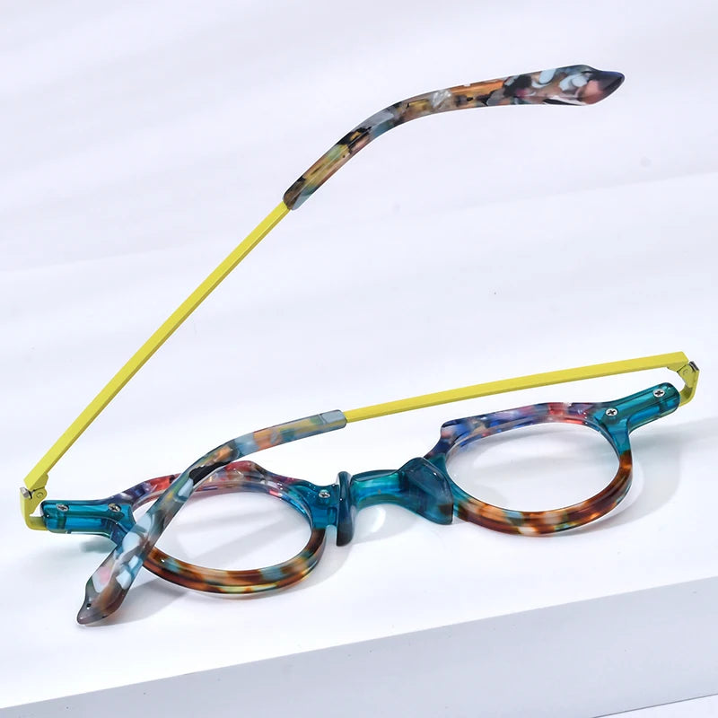 FONEX HEPIDEM Acetate Eyeglasses Frame Men 2025 New Small Round Brand Design Glasses Women Retro Vintage Eyewear Spectacles 9341