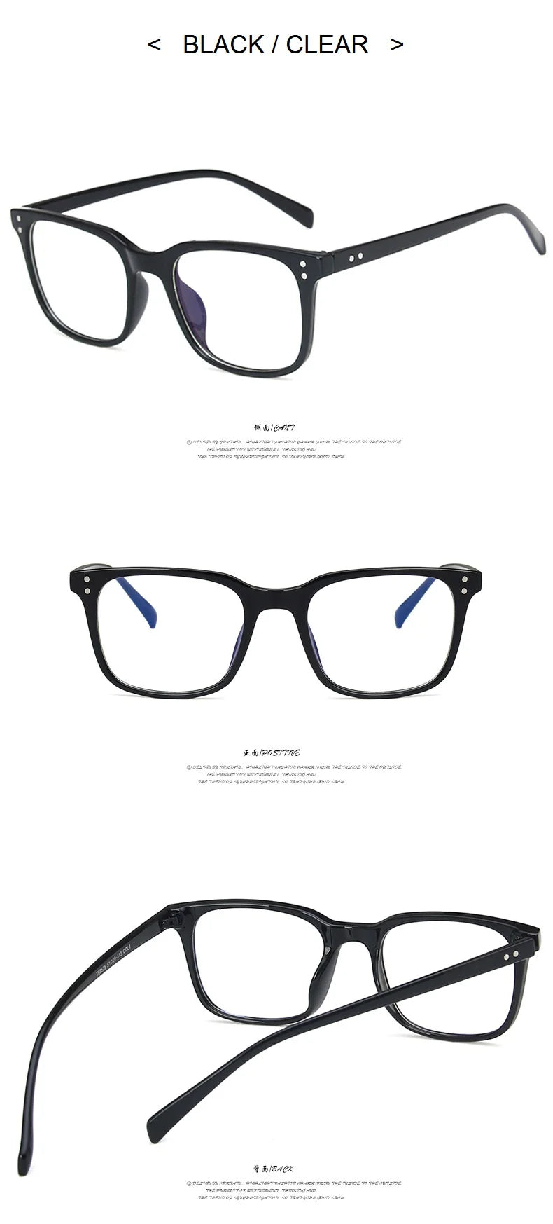 Square Fashion Glasses Women Blue Light Blocking Glasses Men TR90 Anti Blue Light Gaming Optical Computer Eyeglasses Frames