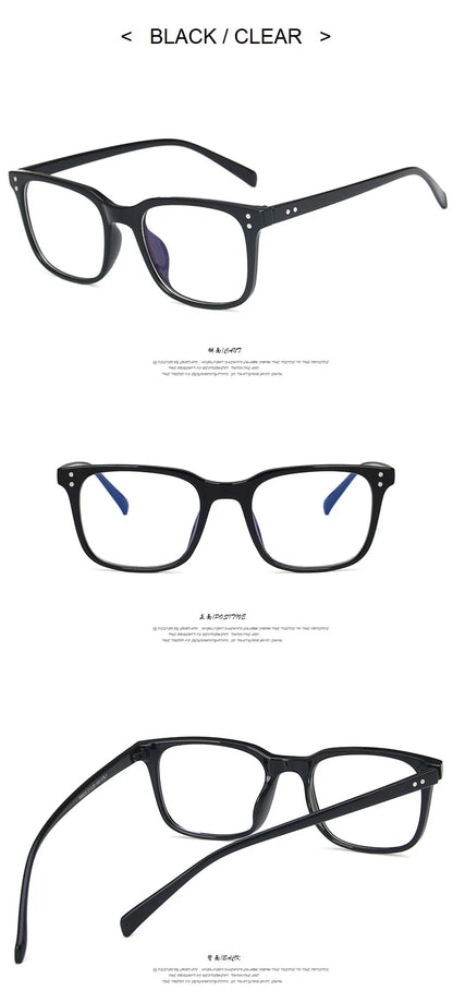 Square Fashion Glasses Women Blue Light Blocking Glasses Men TR90 Anti Blue Light Gaming Optical Computer Eyeglasses Frames