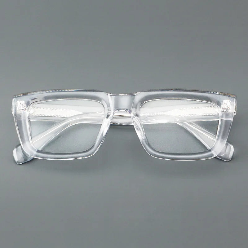 Fashion Thick Frame Acetate Glasses Men Vintage Square Myopia Prescription Eyeglasses Frame Reading Glasses Luxury Brand Eyewear