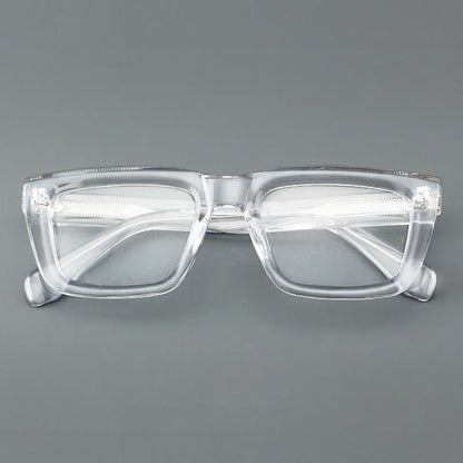 Fashion Thick Frame Acetate Glasses Men Vintage Square Myopia Prescription Eyeglasses Frame Reading Glasses Luxury Brand Eyewear