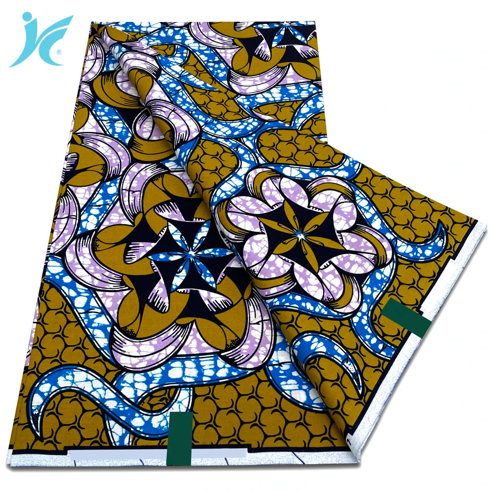 African Real Wax Prints Fabric Ankara Wax 100% Cotton Fabric Guaranteed Veritable Original Sewing Material