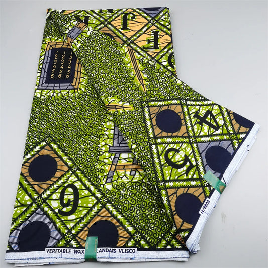 Dutch Ankara Wax Print Fabric High Quality Wax African Hollandais Fabric 100% Cotton Soft African Veritable Real Wax for Dress