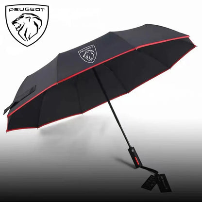 For Peugeot 206 5008 207 208 301 308 407 408 508 2008 3008 4008 GT RCZ GTLine Car Automatic Folding Windproof Sunshade Umbrella