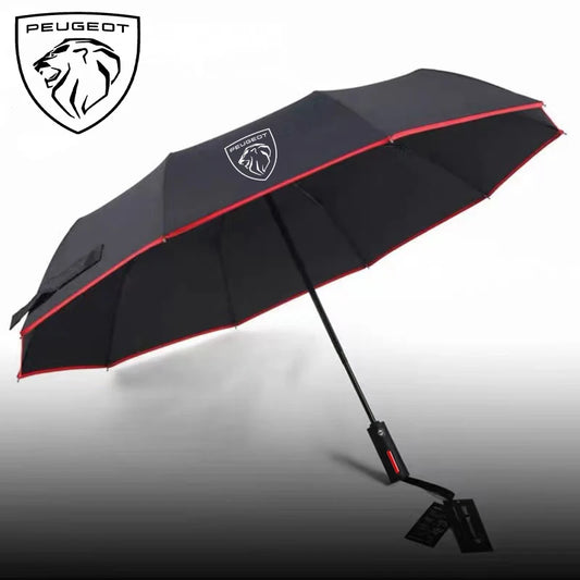 For Peugeot 206 5008 207 208 301 308 407 408 508 2008 3008 4008 GT RCZ GTLine Car Automatic Folding Windproof Sunshade Umbrella