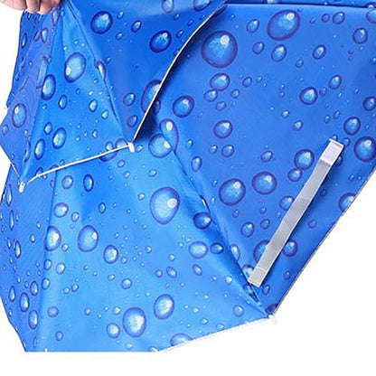Windproof Umbrella Cap Wearing An Umbrella On The Head Sturdy Men's And Women's Foldable Large Sunshade And Rain Hat Umbrella