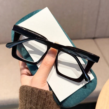 New Fashionable Large Frame Reading Glasses with Spring Legs Multi-colour Anti-blue Light Presbyopia Glasses for Men and Women