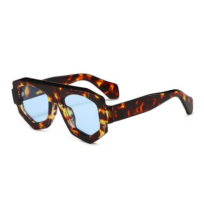 JNPCXI New Fashion Irregular Square Women Sunglasses Shades UV400 Retro Green Men Sun Glasses