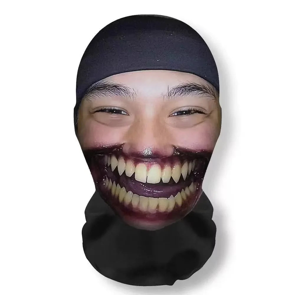 Halloween Mask Cosplay Props Full Face Elastic Mesh Breathable Skull Headcovers Horror Party Halloween Ghost Face