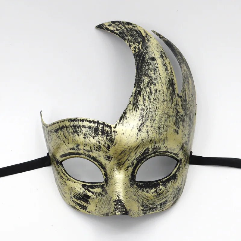 1pc Amazing Mask Antique Gold and Silver Jazz Flat Head Mask Ball Party Gathering Men and Women Cosplay Half Mask Decoration