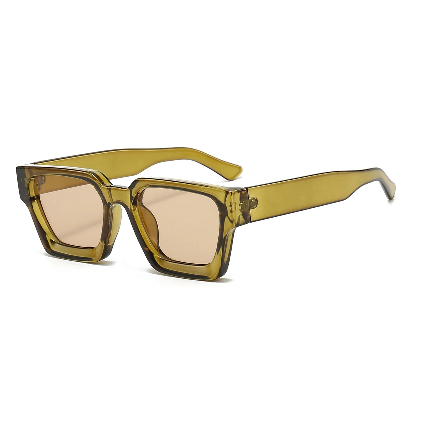 JNPCXI Fashion Square Women Luxury Sunglasses Retro Green Brand Designer Men Trending Sun Glasses Shades UV400