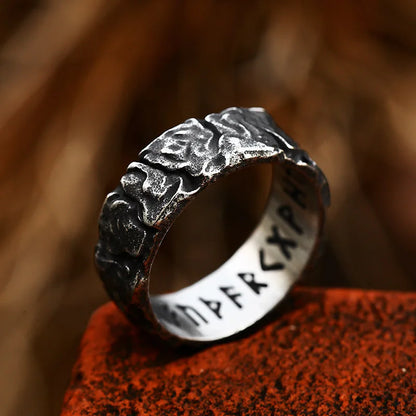 Retro Detailed Stainless Steel 3D Lion Head Rings For Men Punk Gothic Rock Animal Ring Domineering Biker Jewelry Accessories