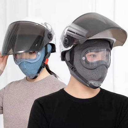 Winter Warm Face Mask With Detachable Anti Fog Goggle Anti Dust Cycling Mask Balaclava Warm Helmet For Skiing Face Cover