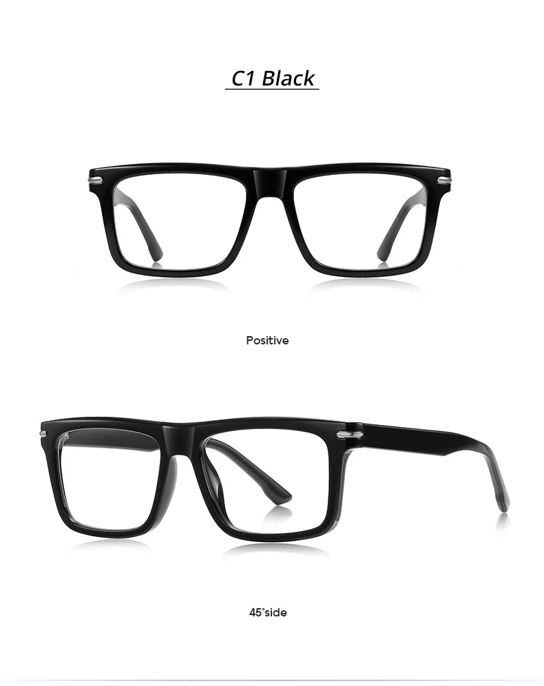 Ralferty TR90 Eyeglass Frames Men Square Business Prescription Glasses Anti-glare Blue Light Glasses Myopia Optic Frame 2025 New