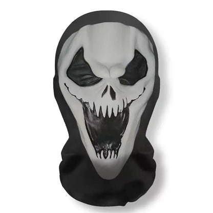 Halloween Mask Cosplay Props Full Face Elastic Mesh Breathable Skull Headcovers Horror Party Halloween Ghost Face