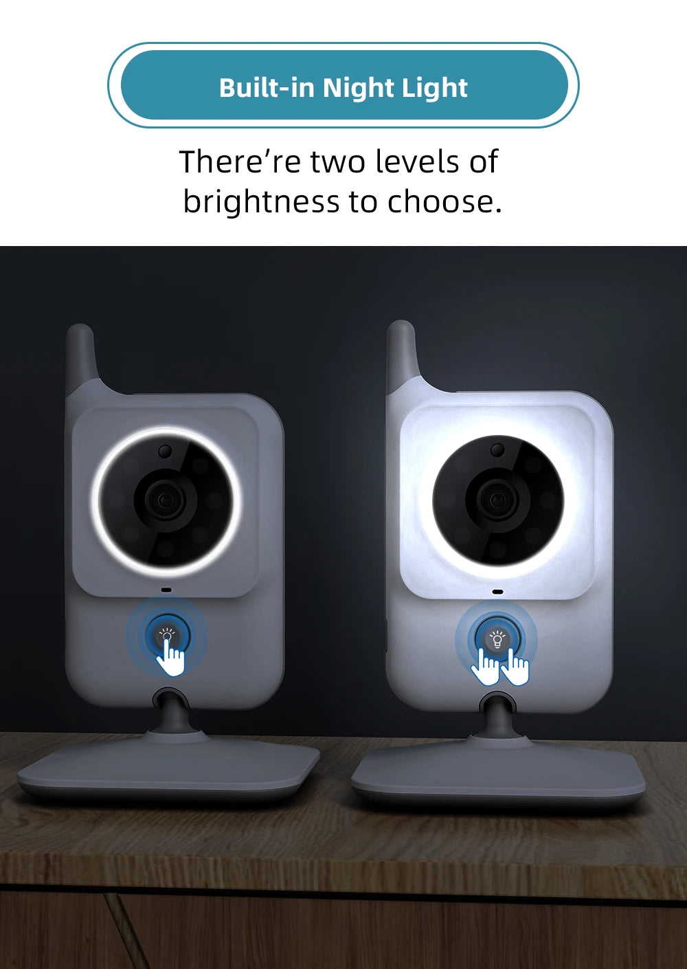 TakTark Video Baby Monitor 3.2 Inch / 2.8 Inch Wireless Security Camera Auto Night Vision Intercom Temperature Monitoring Nanny