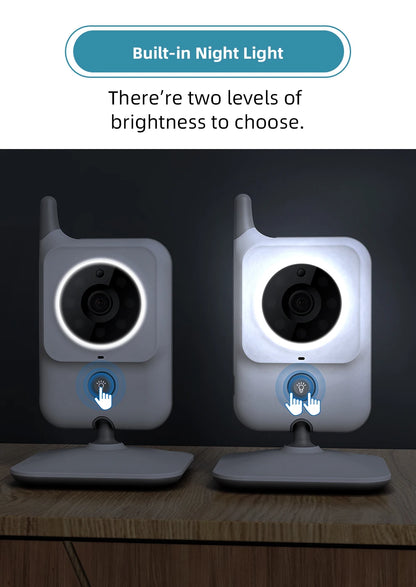 TakTark Video Baby Monitor 3.2 Inch / 2.8 Inch Wireless Security Camera Auto Night Vision Intercom Temperature Monitoring Nanny
