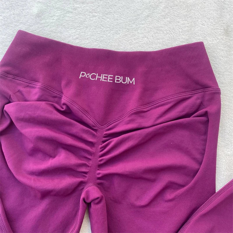 2025 Bum Shaping Leggings Impact Women Seamless Sports Yoga Pants Low Ribbed Band Gym clothes Fitness Workout Scrunch Butt Tight