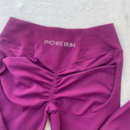 2025 Bum Shaping Leggings Impact Women Seamless Sports Yoga Pants Low Ribbed Band Gym clothes Fitness Workout Scrunch Butt Tight