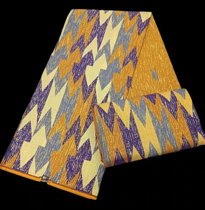 KENTE 4+2YARD 2024 Latest Design 6 Yards/lot African Fabric Gold Powder Ankara 100% Cotton Farbic For Sewing Wax Print Fabric