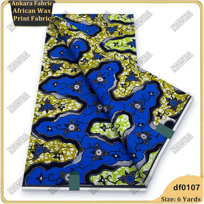 Fashionable African Real Wax Print Fabric 2026 Latest Design Ankara Wax Fabric Soft 100% Cotton Pagne Women Dress Loincloth ﻿