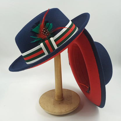 men hats feather men fedoras lady woolen felt church hat unisex  bowknot  jazz hat for men and women