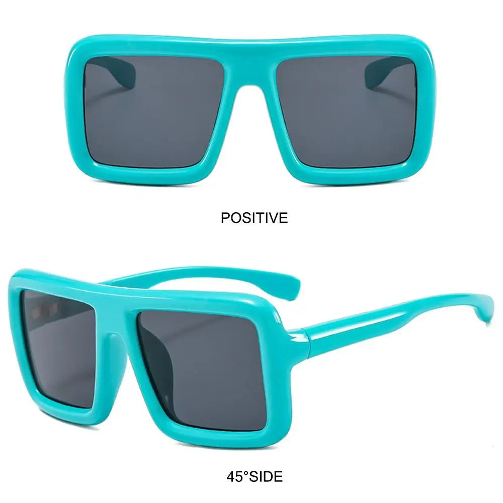 Big Oversized Square Sunglasses Punk UV400 Protection Thick Frame Sun Glasses Lady Shades for Women & Men