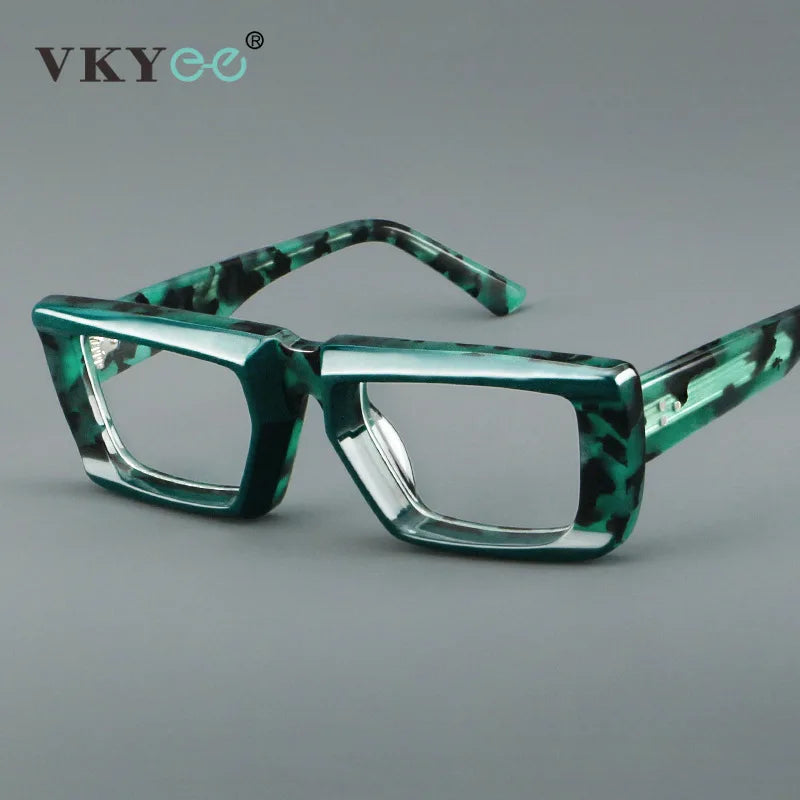 VICKY Personalized Fashion Retro Geometric Square Design Men Women Anti-blue Light Glasses Customizable Prescription 23046