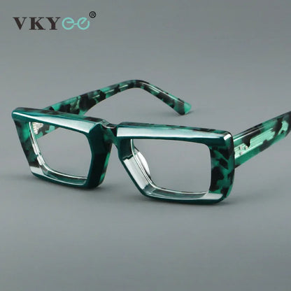 VICKY Personalized Fashion Retro Geometric Square Design Men Women Anti-blue Light Glasses Customizable Prescription 23046