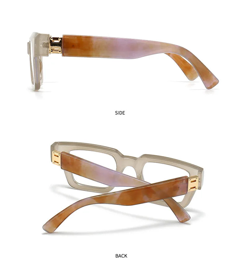 New Green Oversized Square Reading Glasses Men Women Personality Optical Eyeglasses Anti Blue Light Computer Presbyopic Glasses