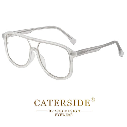 CATERSIDE Fashion Punk Reading Glasses Large Square Frames Design Man Women Casual Optical Frames Ideal Choice for Gifts