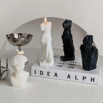 Nordic Style David Scented Candles Mordern Home Desktop Decorations Accessories Aroma Candles Birthday Gifts Luxury Candle Decor
